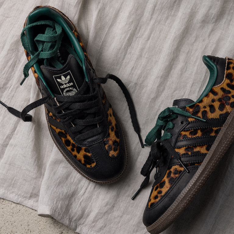 Adidas Samba OG Black Green Leopard