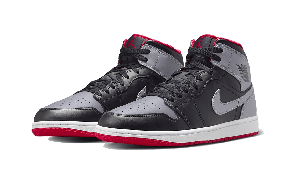 Air Jordan 1 Mid Black Grey Red